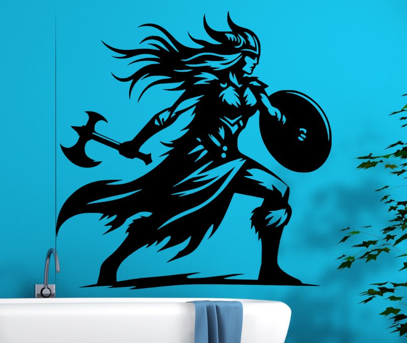 Preview: Wandsticker 46381 Wikinger-Frau 2